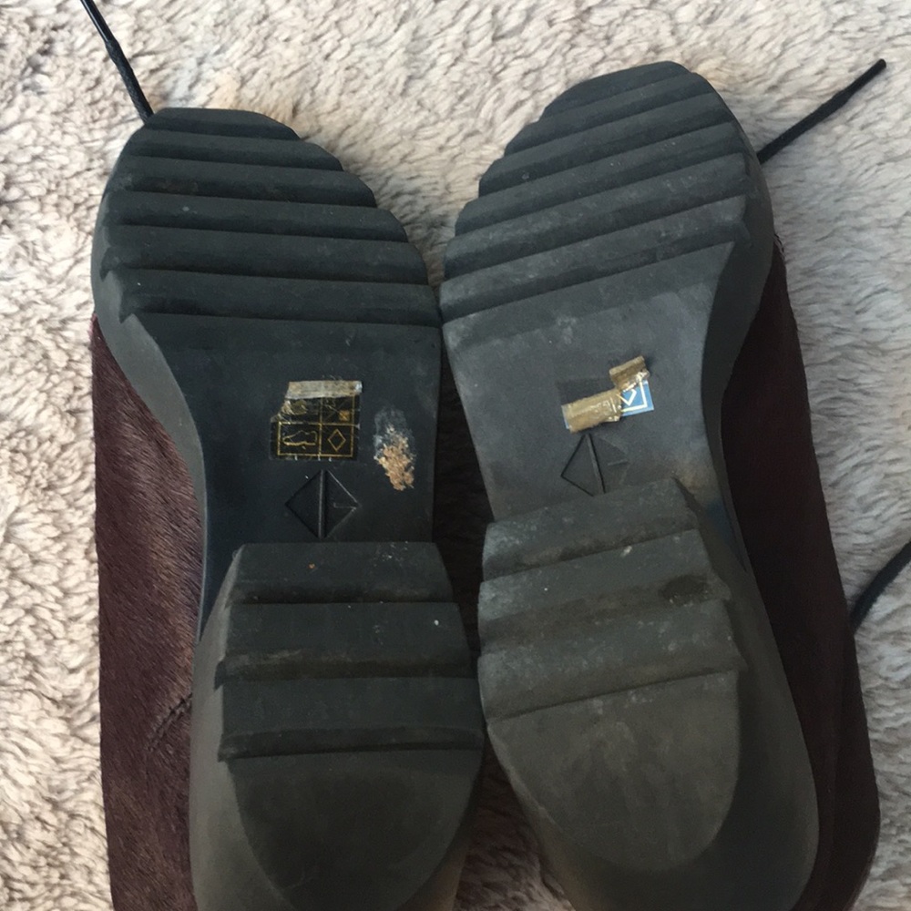 Opening Ceremony Burgundy Lace Up Boots - Picture 9 of 10